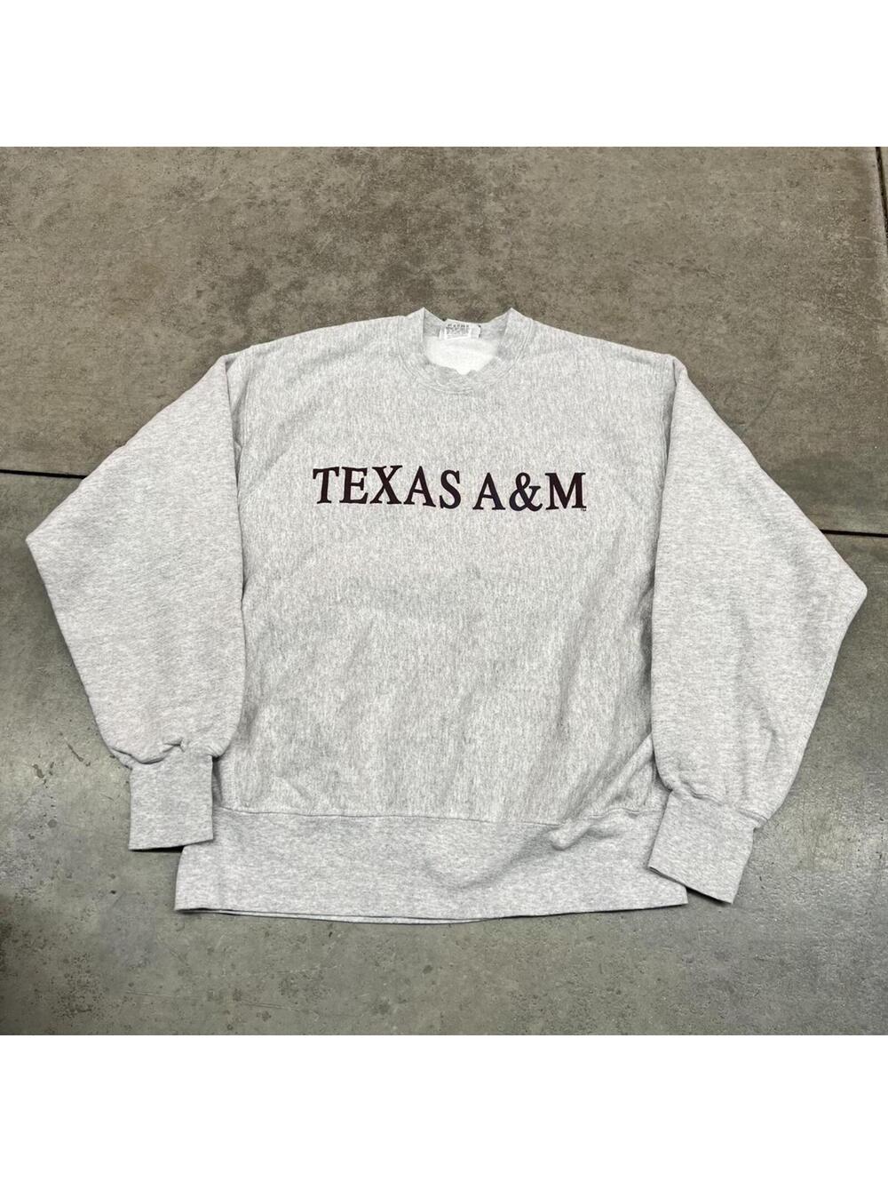 vintage texas a&m university made in usa reverse weave crewneck size xl